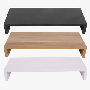 wooden stand for computer screen and monitor