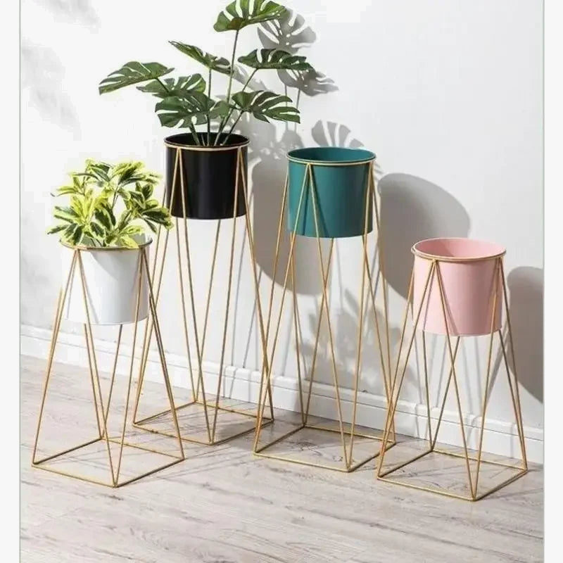 support en fer forgé pour plantes et fleurs d'intérieur élégant