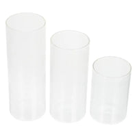 supports en verre cylindriques transparents pour bougies chauffe-plat