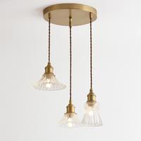 suspension américaine fleur verre pour décoration intérieure