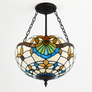 suspension antique style tiffany pour éclairage rétro et coloré