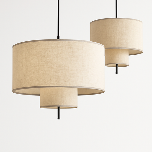 suspension artistique en tissu design fait main éclairage moderne