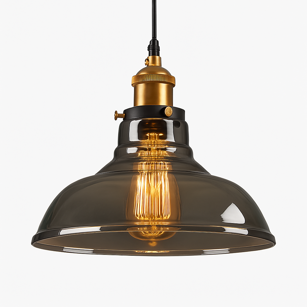 Suspension avec abat-jour en verre Loft