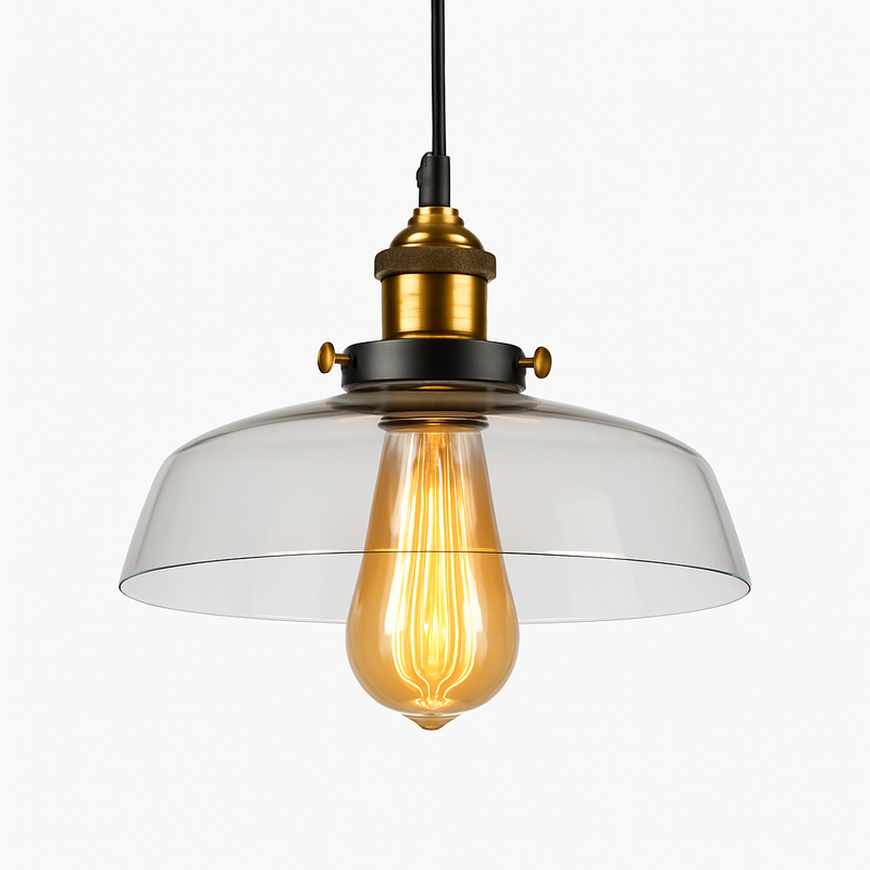 Suspension avec abat-jour en verre Loft