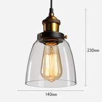Suspension avec abat-jour en verre Loft