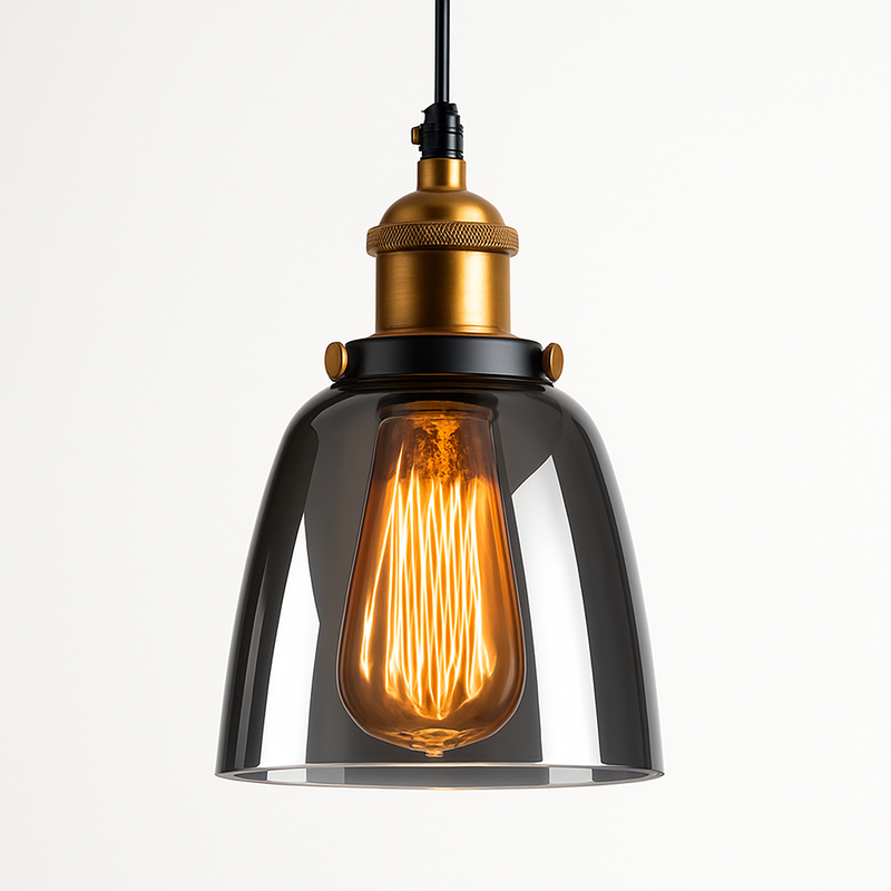 Suspension avec abat-jour en verre Loft