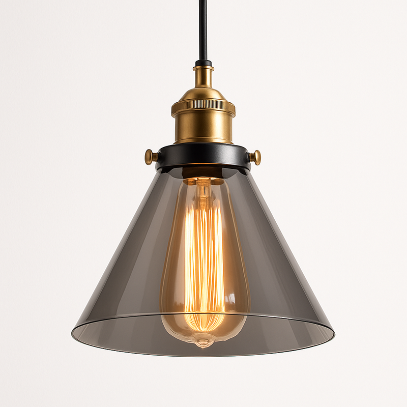 Suspension avec abat-jour en verre Loft