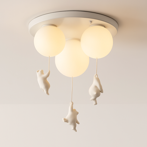 Suspension avec boule en verre et ours suspendu - vue 27 sur 26