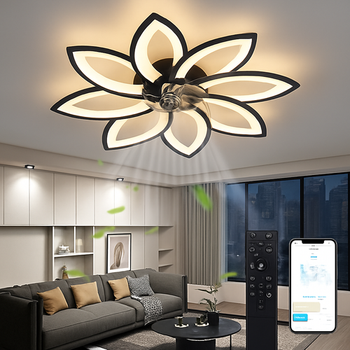 Pendant ceiling light with remote control for modern home lighting - vue 3 sur 18