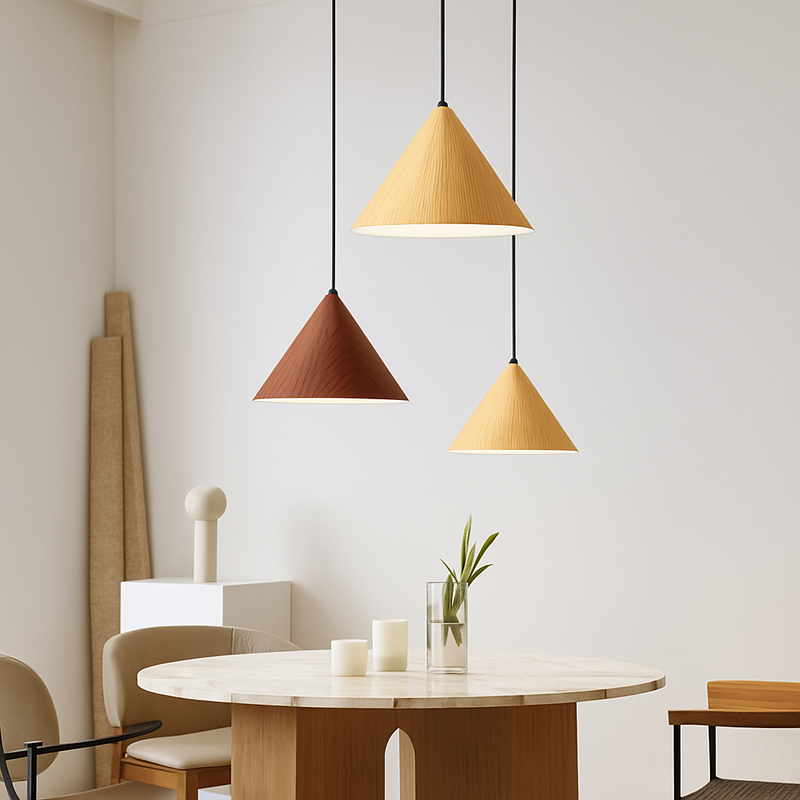 Suspension bois grain simple moderne jap vintage bar