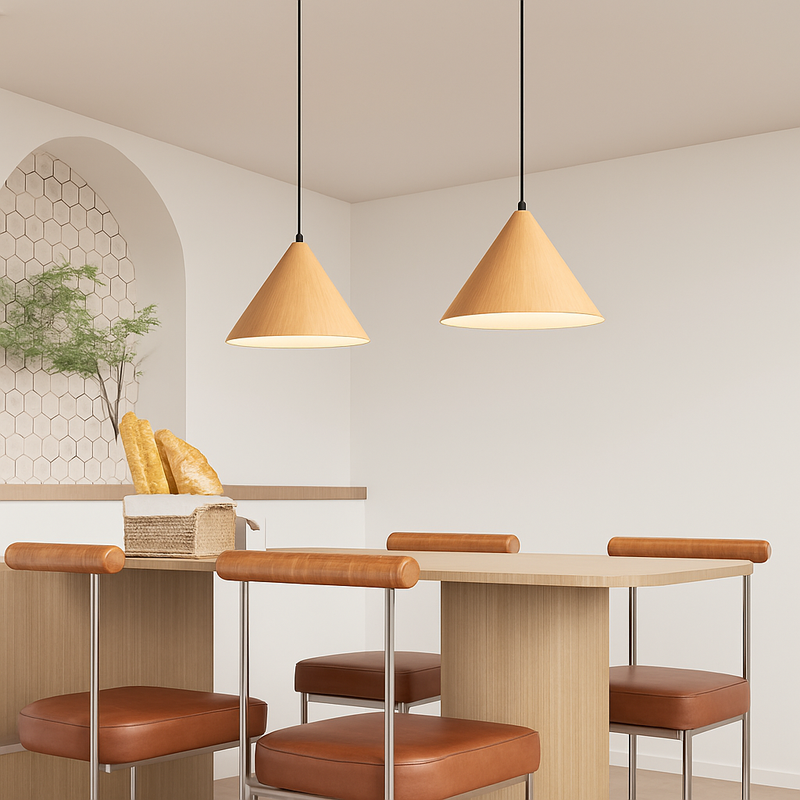 Suspension bois grain simple moderne jap vintage bar