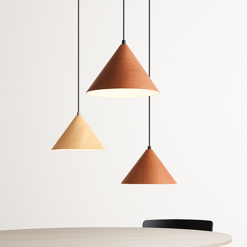 Suspension bois grain simple moderne jap vintage bar