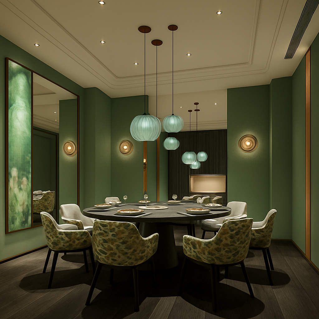 suspension Boule de verre vert - vue 5 sur 5