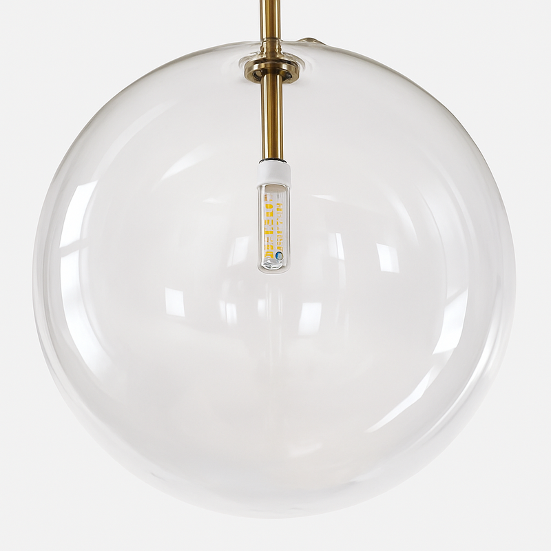 Suspension boule verre design nordique moderne décoratif loft LED