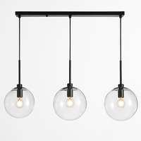 Suspension boules en verre et tige