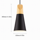 Suspension conique en bois (plusieurs couleurs)