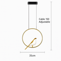 Creative magpie bird pendant light, simple wall lamp, luxury LED chandelier for living room, restaurant, study or home