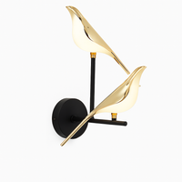 Creative magpie bird pendant light, simple wall lamp, luxury LED chandelier for living room, restaurant, study or home