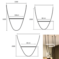 Italian designer leather bell pendant light with rope for staircase
