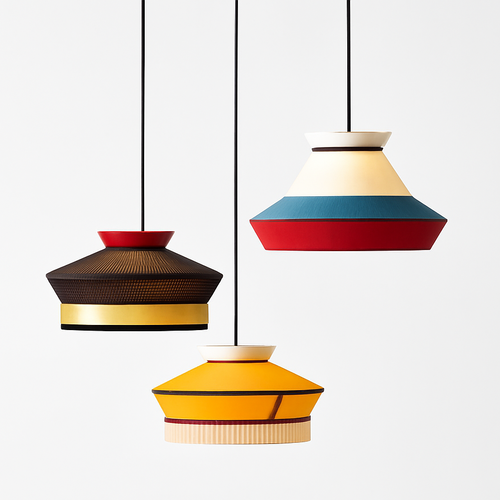 Minimalist wabi-sabi fabric decorative pendant light for modern interior lighting - vue 2 sur 11