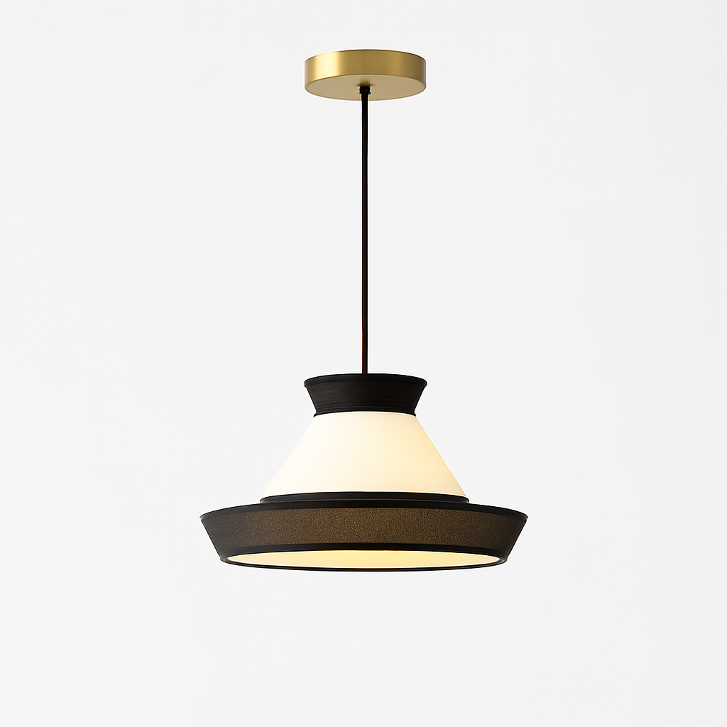 Minimalist wabi-sabi fabric decorative pendant light for modern interior lighting