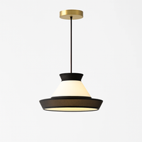 Minimalist wabi-sabi fabric decorative pendant light for modern interior lighting
