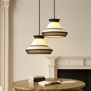 Minimalist wabi-sabi fabric decorative pendant light for modern interior lighting