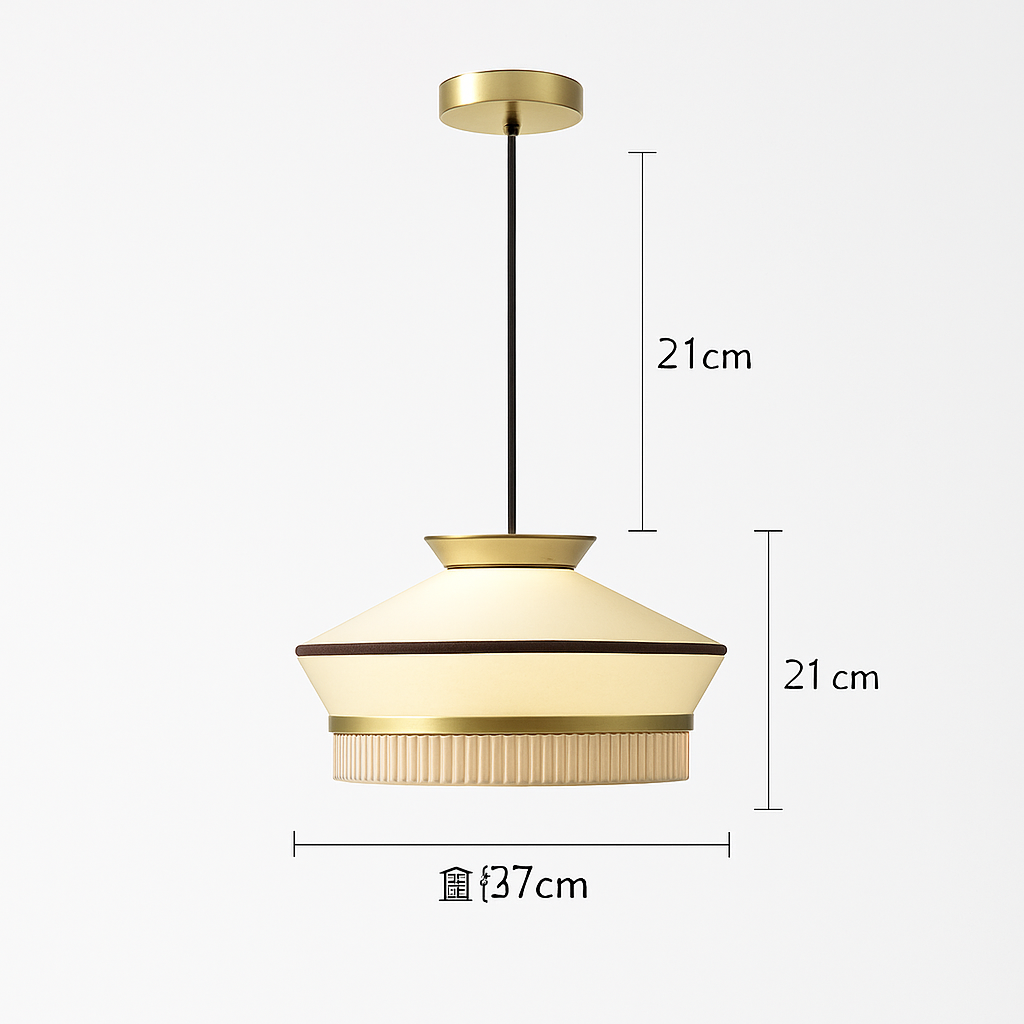 Minimalist wabi-sabi fabric decorative pendant light for modern interior lighting - vue 6 sur 11