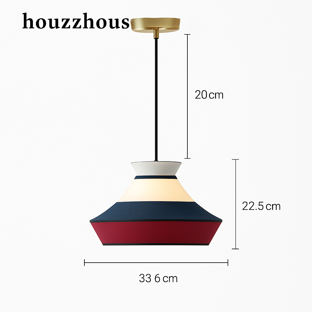Minimalist wabi-sabi fabric decorative pendant light for modern interior lighting - vue 7 sur 11