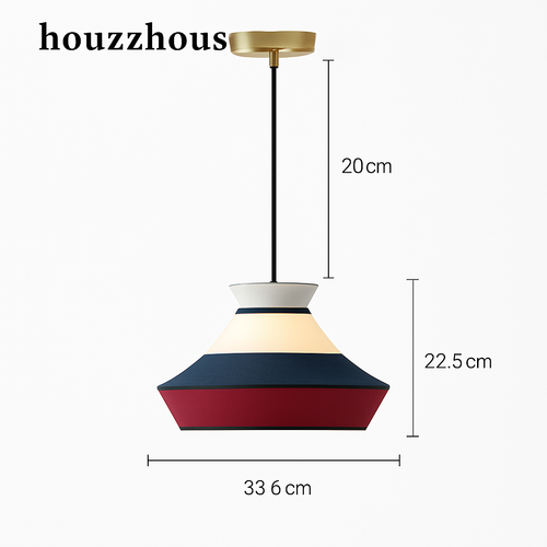 Minimalist wabi-sabi fabric decorative pendant light for modern interior lighting - vue 8 sur 11