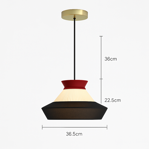 Minimalist wabi-sabi fabric decorative pendant light for modern interior lighting - vue 9 sur 11