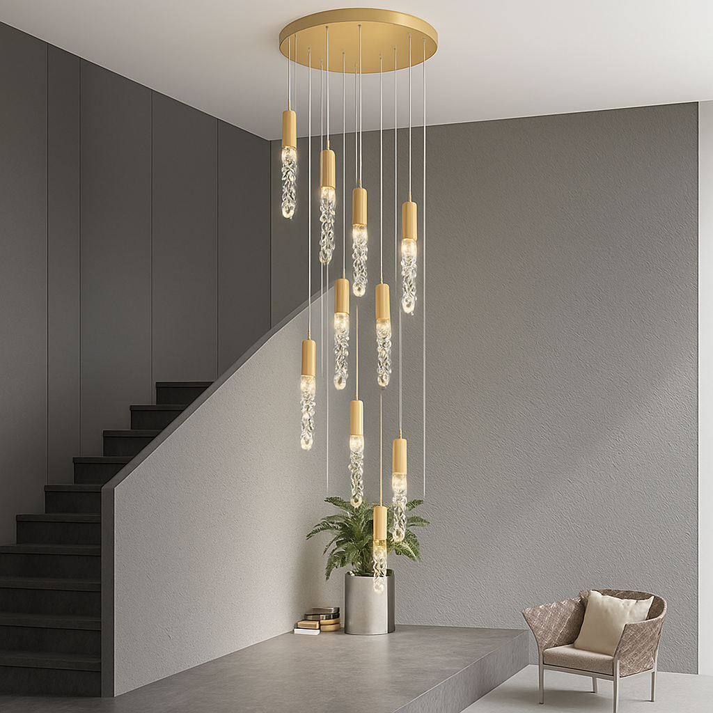 Suspension d'escalier en cristal - vue 6 sur 18
