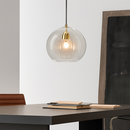 Suspension design boule nordique moderne en verre créative