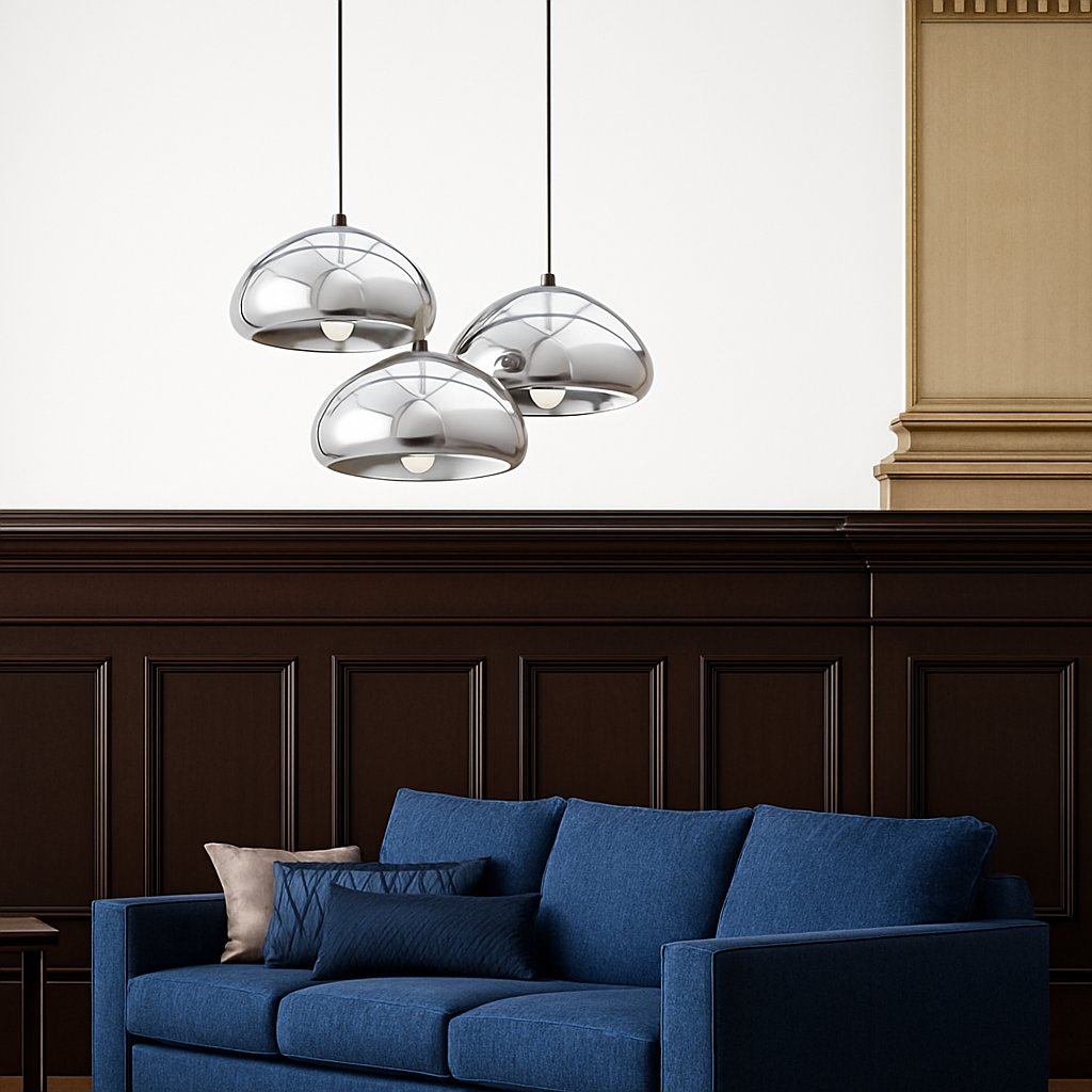 Suspension design chromée de couleur Xoni - vue 7 sur 8