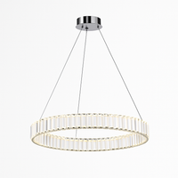 Suspension design dorée LED avec anneau en verre Luxury