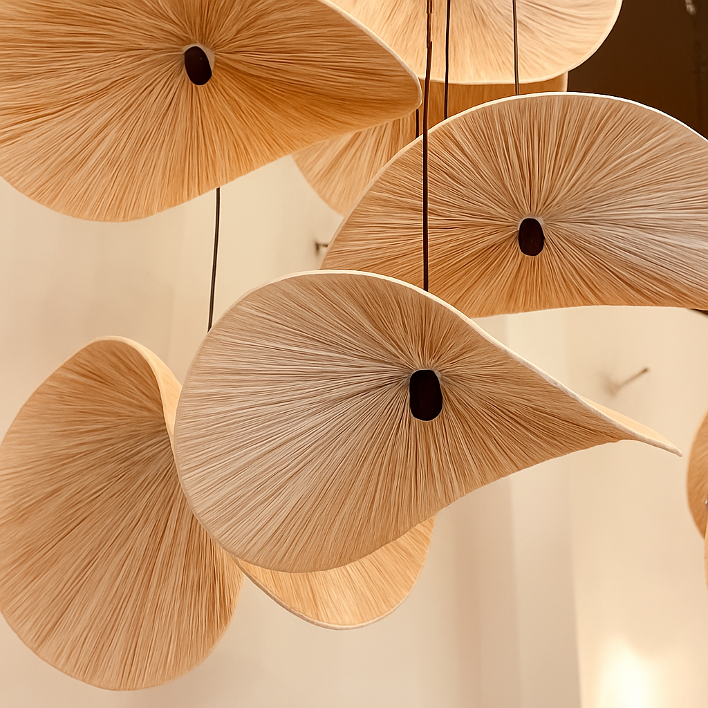 Suspension design en bambou tissé à la main - vue 4 sur 5