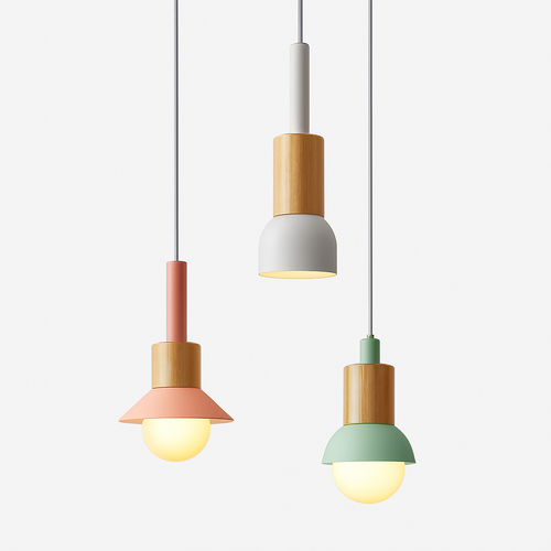 Suspension design en bois et métal de différentes formes Window