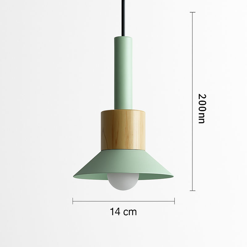 Suspension design en bois et métal de différentes formes Window