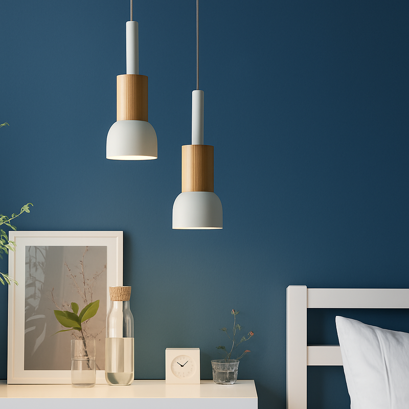 Suspension design en bois et métal de différentes formes Window