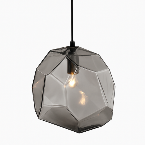 Suspension design en verre géométrique de couleurs