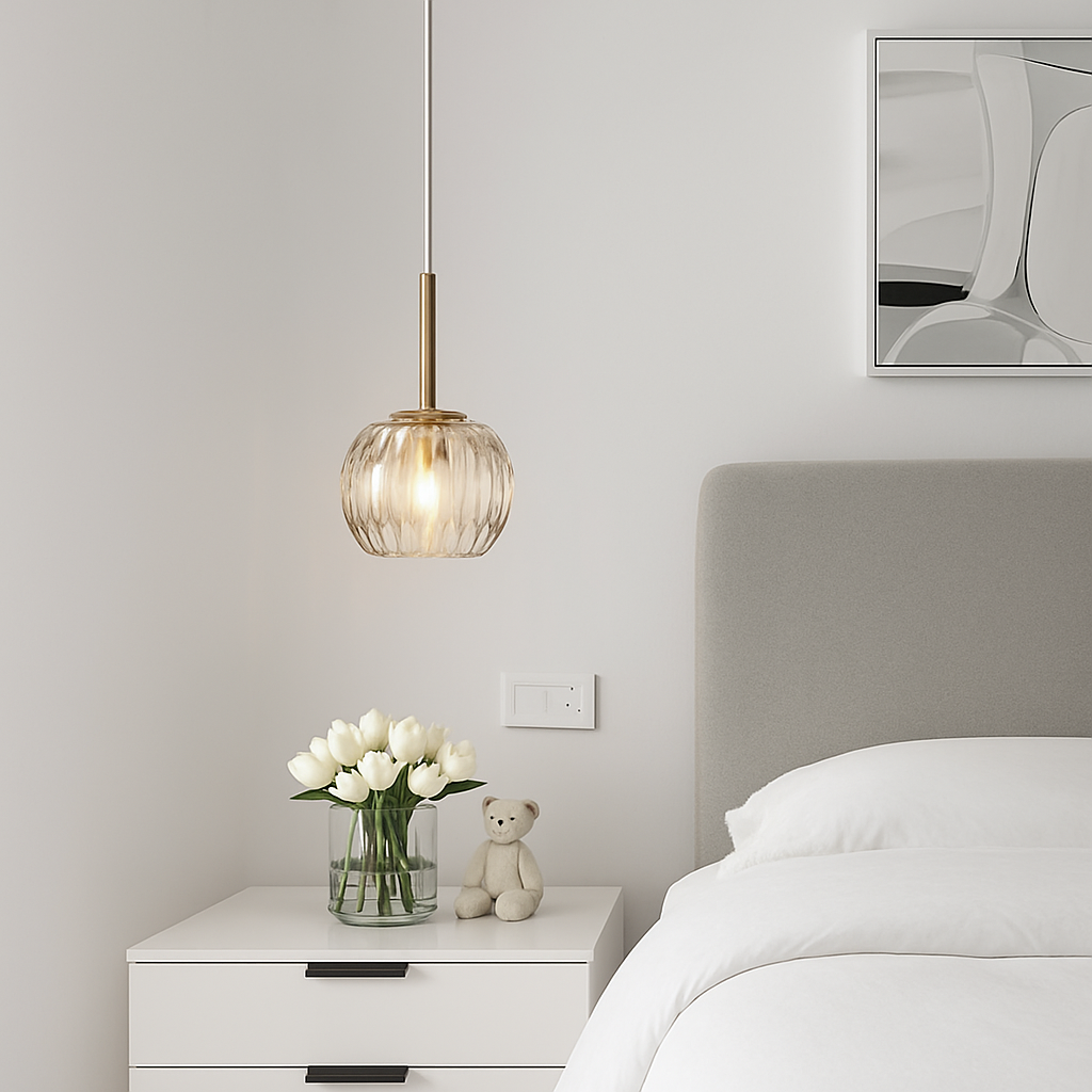 Suspension design en verre intérieur LED moderne nordique Simple éclairage - vue 4 sur 11