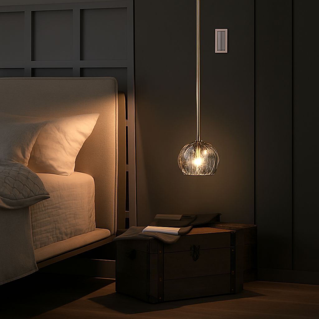 Suspension design en verre intérieur LED moderne nordique Simple éclairage - vue 5 sur 11