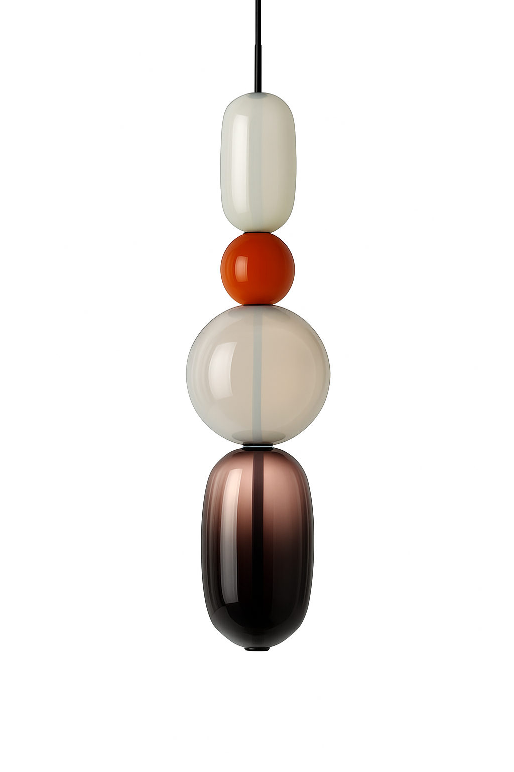 Suspension design en verre style pierres semi-précieuses Nemy - vue 16 sur 19