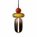 Suspension design en verre style pierres semi-précieuses Nemy