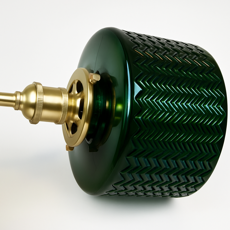 Suspension design en verre vert minimaliste japonais