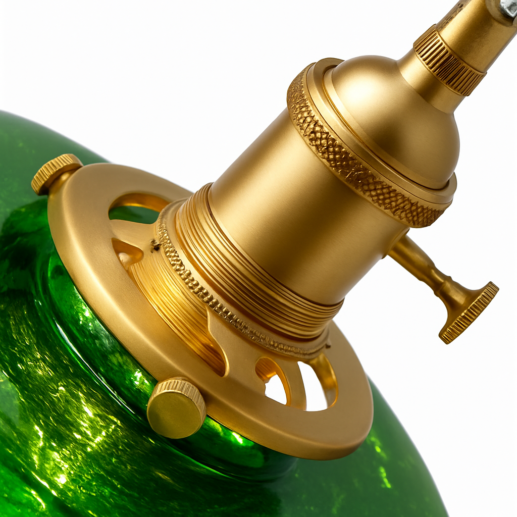 Suspension design en verre vert minimaliste japonais - vue 6 sur 13
