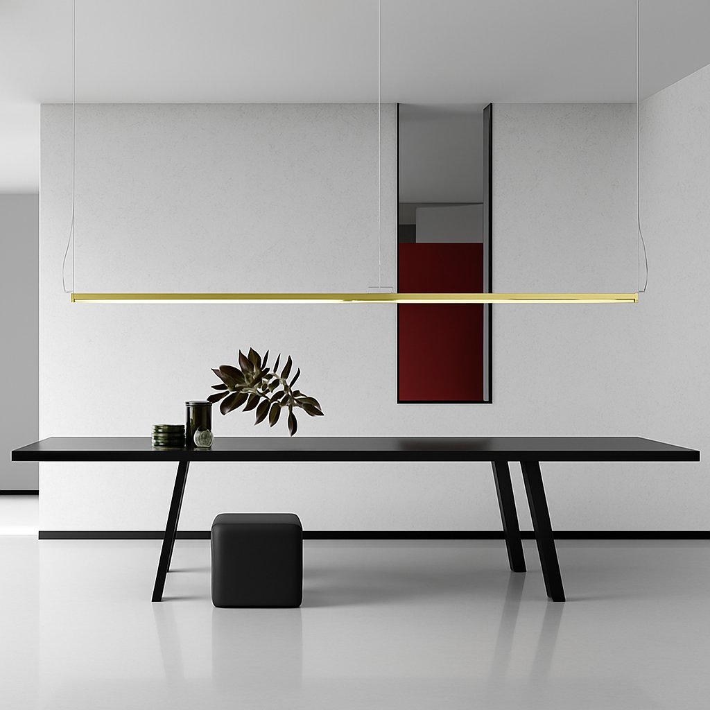 Suspension design à LED allongée en métal Loft - vue 5 sur 7