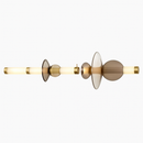 Suspension design à LED allongée en verre aux formes ovales Luxury