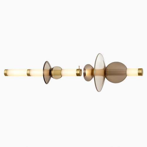 Suspension design à LED allongée en verre aux formes ovales Luxury