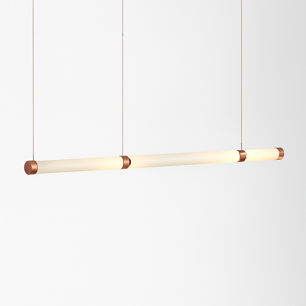 Suspension design à LED allongée en verre aux formes ovales Luxury - vue 11 sur 13
